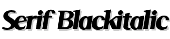 Serif-Blackitalic font